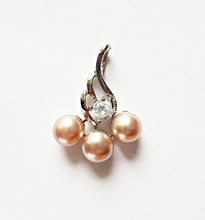 将图片加载到图库查看器,HAPPY000071 PP   7-8mm Three Freshwater Pearls Pendant (Purple and white colors)