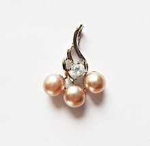 将图片加载到图库查看器,HAPPY000071 PP   7-8mm Three Freshwater Pearls Pendant (Purple and white colors)