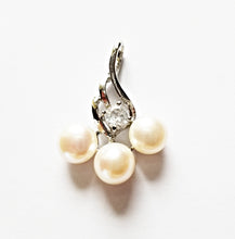 将图片加载到图库查看器,HAPPY000071 PP   7-8mm Three Freshwater Pearls Pendant (Purple and white colors)