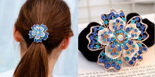 将图片加载到图库查看器,HAPPY00000 27 PB - F   6cm Flower Shape Pleuche Band (Blue, purple, and gold colors)