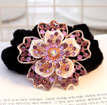 将图片加载到图库查看器,HAPPY00000 27 PB - F   6cm Flower Shape Pleuche Band (Blue, purple, and gold colors)