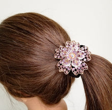 将图片加载到图库查看器,HAPPY00000 27 PB - F   6cm Flower Shape Pleuche Band (Blue, purple, and gold colors)
