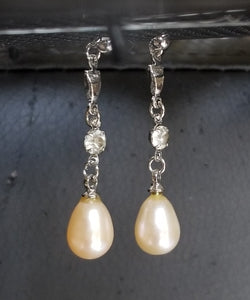 HAPPY000037 PE   7-8mm Freshwater Pink Pearl Earring