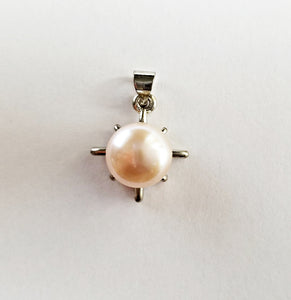 HAPPY000066 PP   9mm Freshwater Pearl Pendant (Pink and white colors)