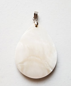 HAPPY000050 SP - D   4X3.5cm Drop Shape Abalone Shell Pendant