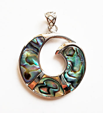 HAPPY000056 SP   3.5cm Abalone shell and Mixed Pearl Oyster Shell Pendant
