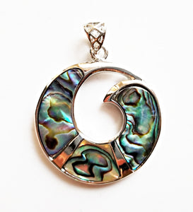 HAPPY000056 SP   3.5cm Abalone shell and Mixed Pearl Oyster Shell Pendant