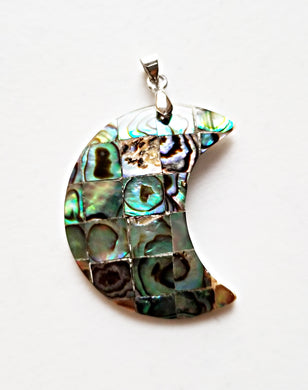 HAPPY000057 SP - AM   3.8X1.8cm Abalone Shell Pendant