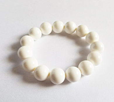 HAPPY000047 SB - W   14mm and 12mm Shell Bracelet