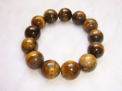 HAPPY000047 JB - T   12mm Tiger's eye Stones Bracelet