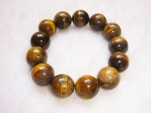 HAPPY000047 JB - T   12mm Tiger's eye Stones Bracelet