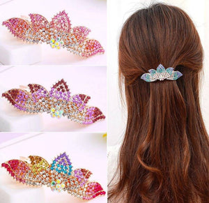 HAPPY00000 19 LC - C   9.5X3.5cm Crown Shape Hair Clip (Red, purple, and multiple colors)