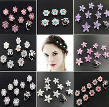 将图片加载到图库查看器，HAPPY00000 14 SC - F   2X2cm  Flower Shape Small Clip (Pink, purple, and white colors) (1X5) per bag