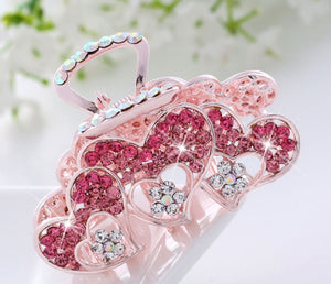 HAPPY000006 HC - H   6cm Heart Shape Claw Hair Clip (Multiple, pink and purple colors)