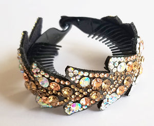 HAPPY0000011 HB - FL  Crystal Rhinestone Barrette 6 X 25 CM (Large)